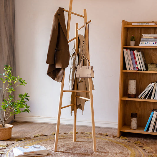 Solid Ash Wood Coat Rack