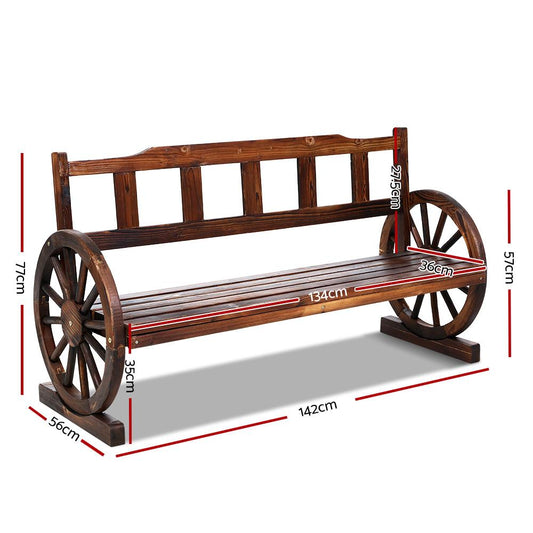 Fir Wood Outdoor Garden Bench