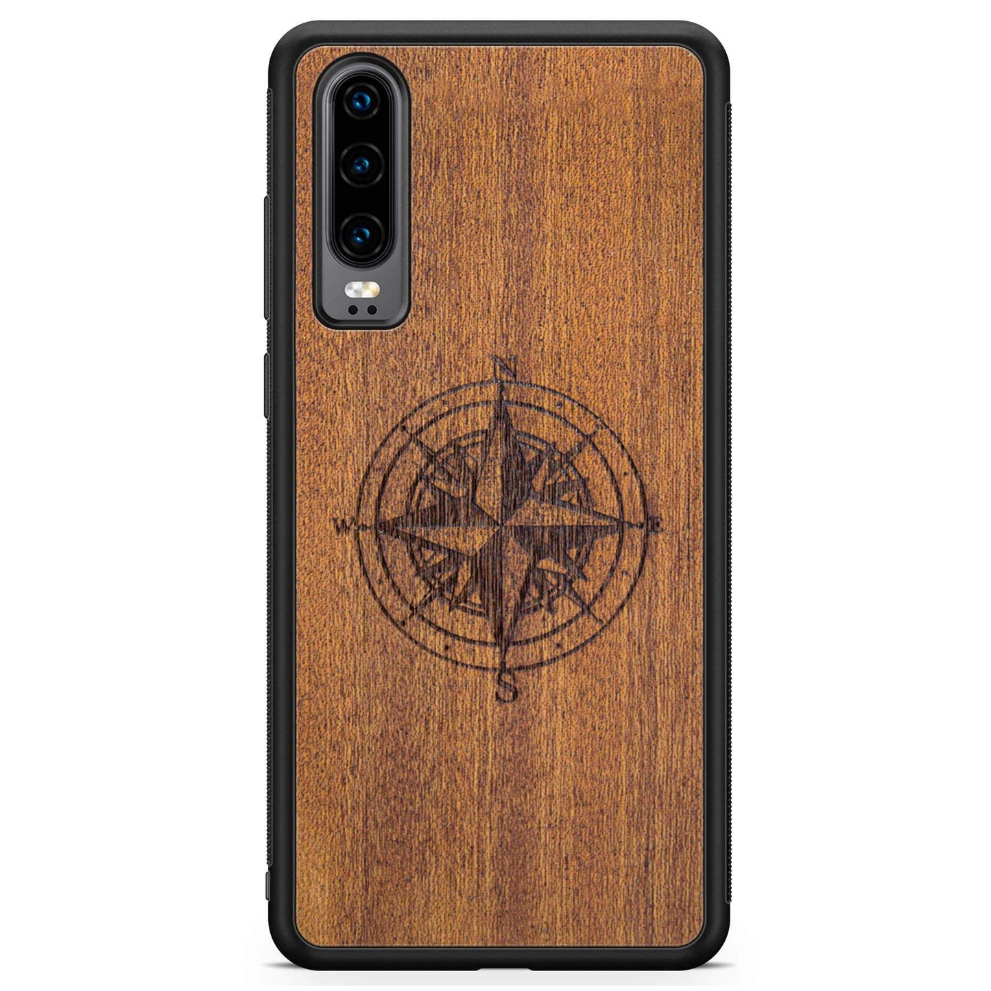 Mahogany Wood Compass Phone Case