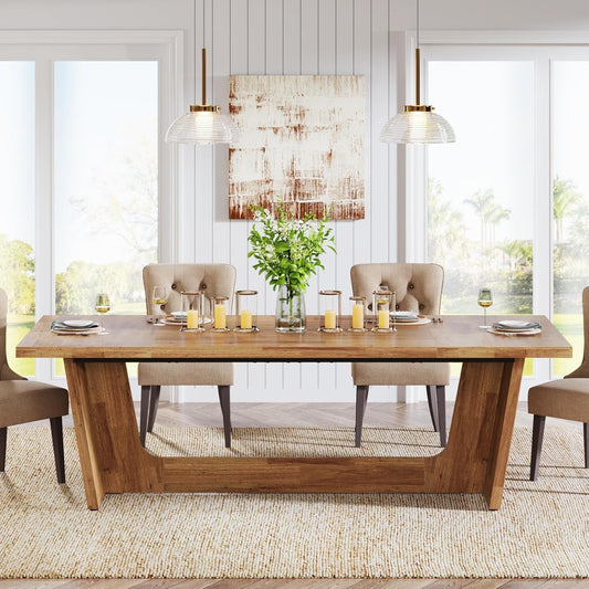 Large Solid Wood Dining Room Table