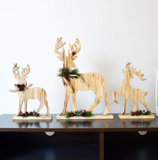 Wooden Deer Decoration
