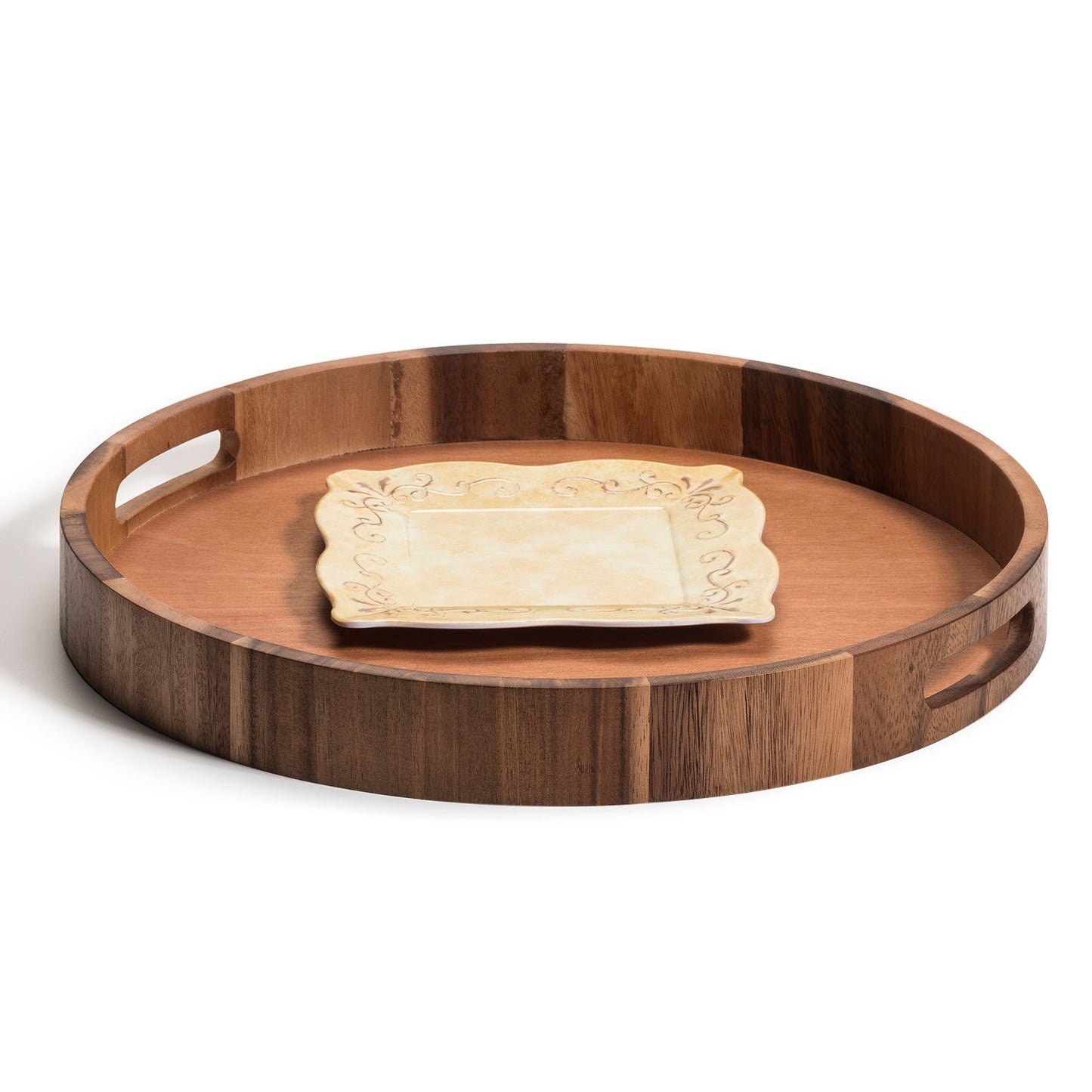 Round Acacia Wood Charcuterie/Serving Tray