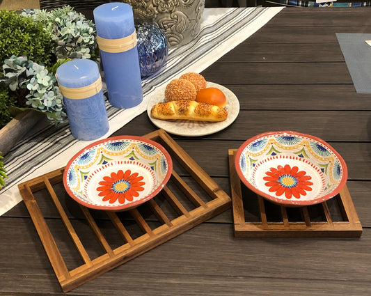 Acacia Wood Trivets - Set of 2
