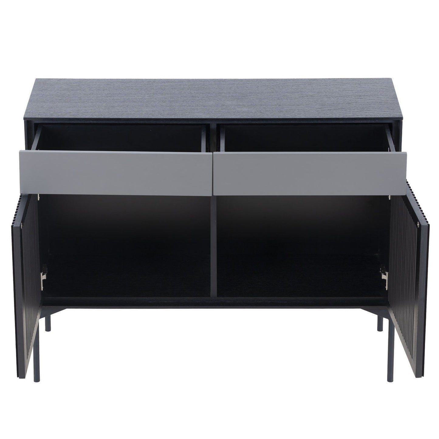 Mid Century Wooden Sideboard Buffet Table Storage Cabinet