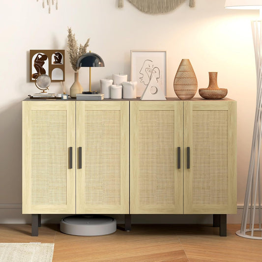 Wooden Coffee Bar Sideboard Cabinet