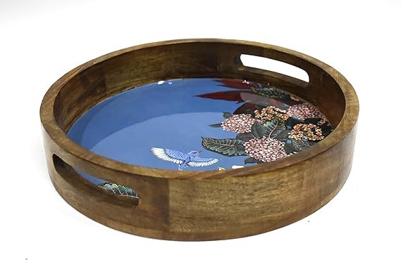 Handcrafted & Hand-Painted Wooden Tray