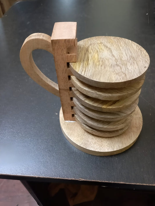 Handmade Wooden Circle Coasters